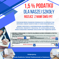 plakat 1,5% dla szkoły